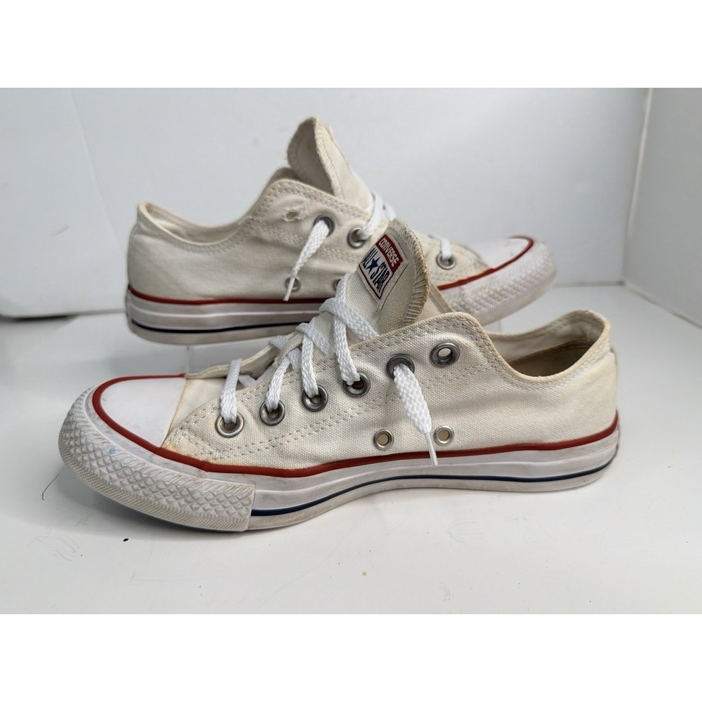 Converse Chuck Taylor All Star Low Womens 7.5 Off White Canvas Sneakers